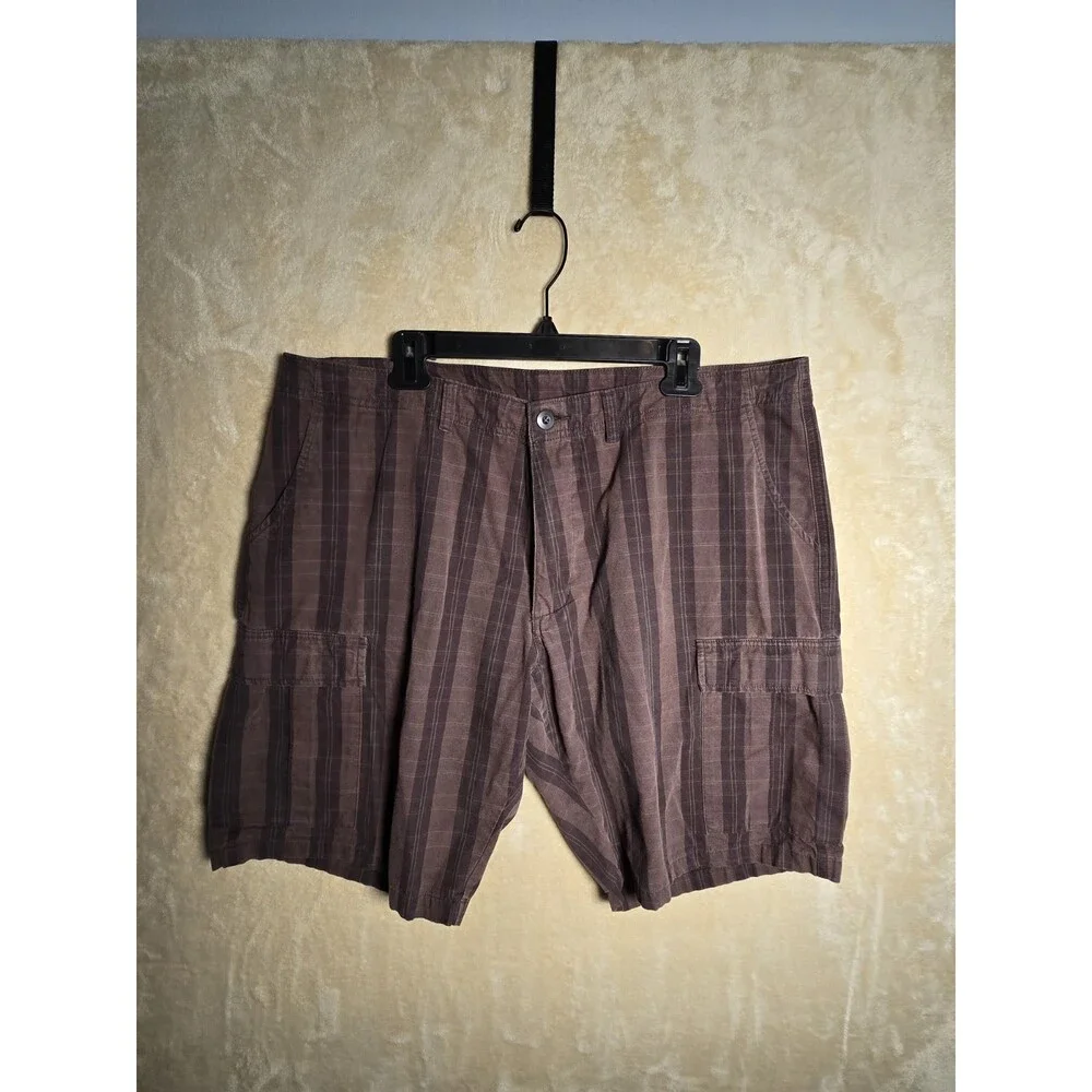 Patagonia Men’s 40 Organic‎ Cotton Cargo Shorts Brown Striped Outdoor Casual 247